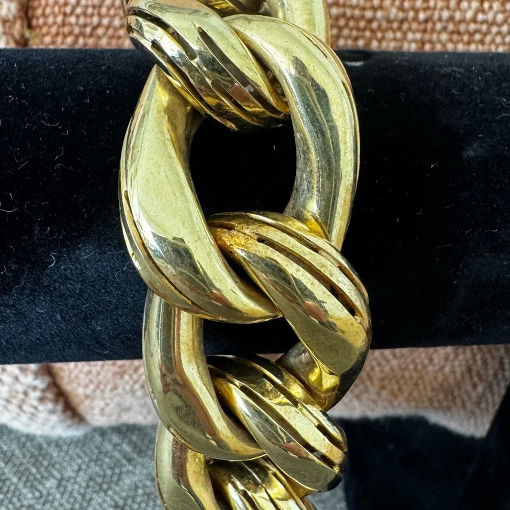 Vaubel Chunky Gold Plated Chain Bracelet - Picture 1 of 7